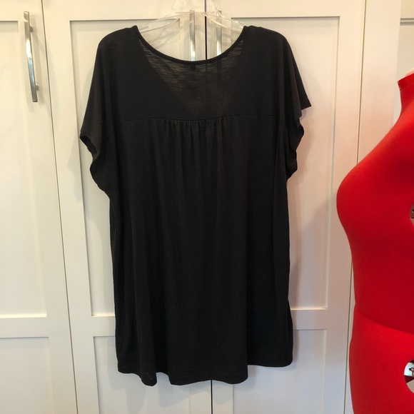 Just My Size 3x black short sleeve tunic - Picture 4 of 5
